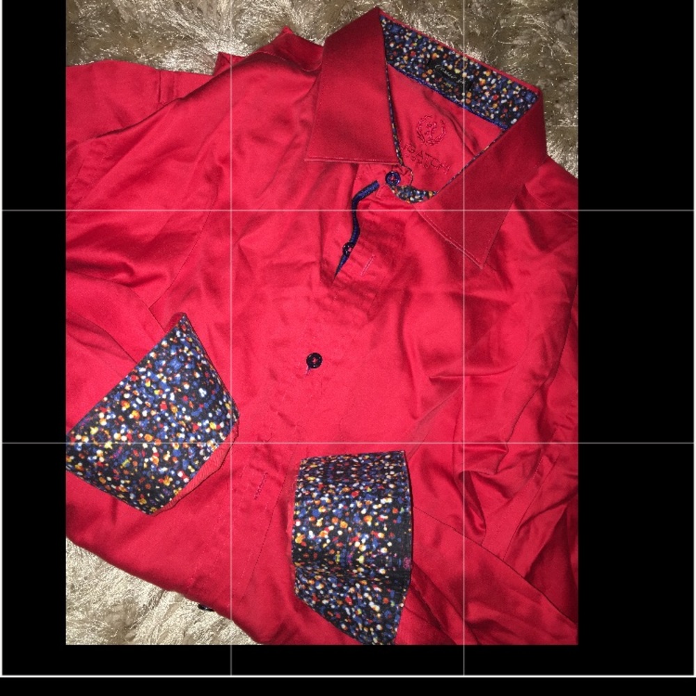 Bugatchi red dress shirt